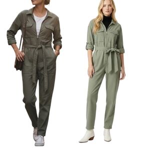 Denim Co Olive Green Long Sleeve Jumpsuit L